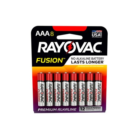 Rayovac Rayovac Fusion AAA Alkaline Batteries 8 pk Carded 824-8TFUSK